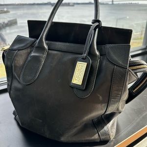 BadGley Mischka Black Leather Bag